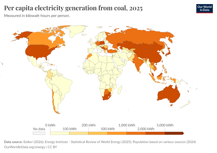 A thumbnail of the "Per capita electricity generation from coal" chart